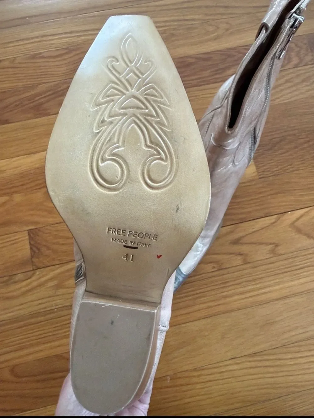 New Free People Brayden Western Boot/Champagne size 41